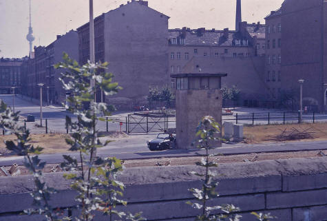 East German Border Guards Patrolling the Berlin Wall